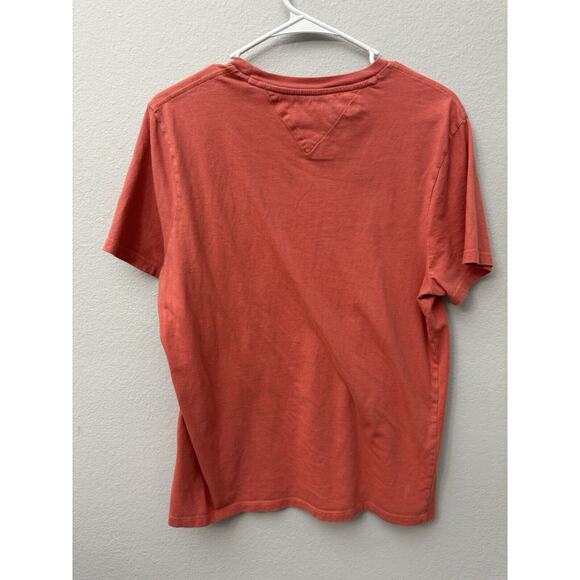 Tommy Hilfiger Shirt Men's Small Coral Short Sleeve Crew Neck TShirt Logo Casual - Picture 2 of 4